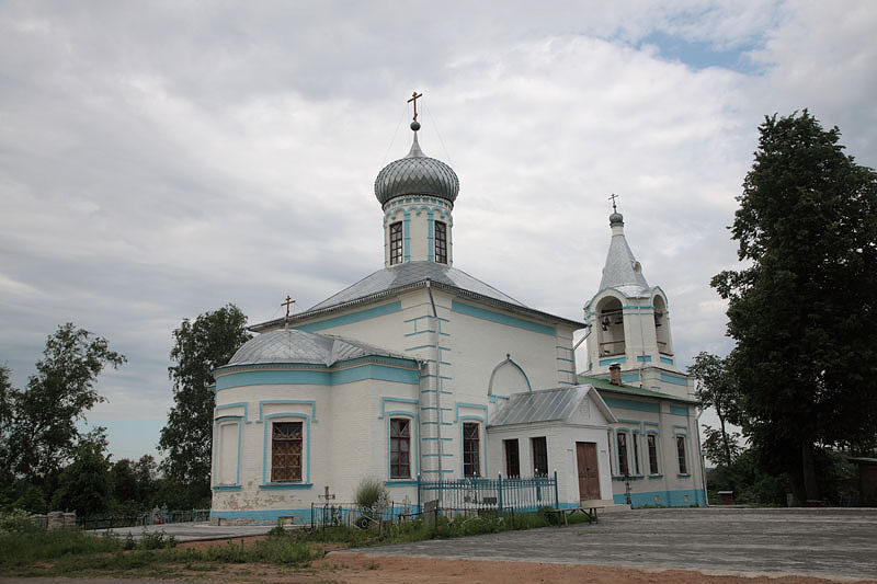 Романово. Церковь Тихвинской иконы Божией Матери. фасады