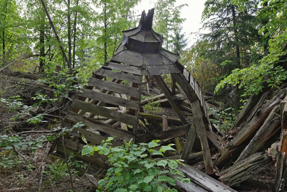 Церковь Николая Чудотворца, Содомово, урочище (Ковернинский район, Нижегородская область). архитектурные детали, Купол рухнувшей колокольни