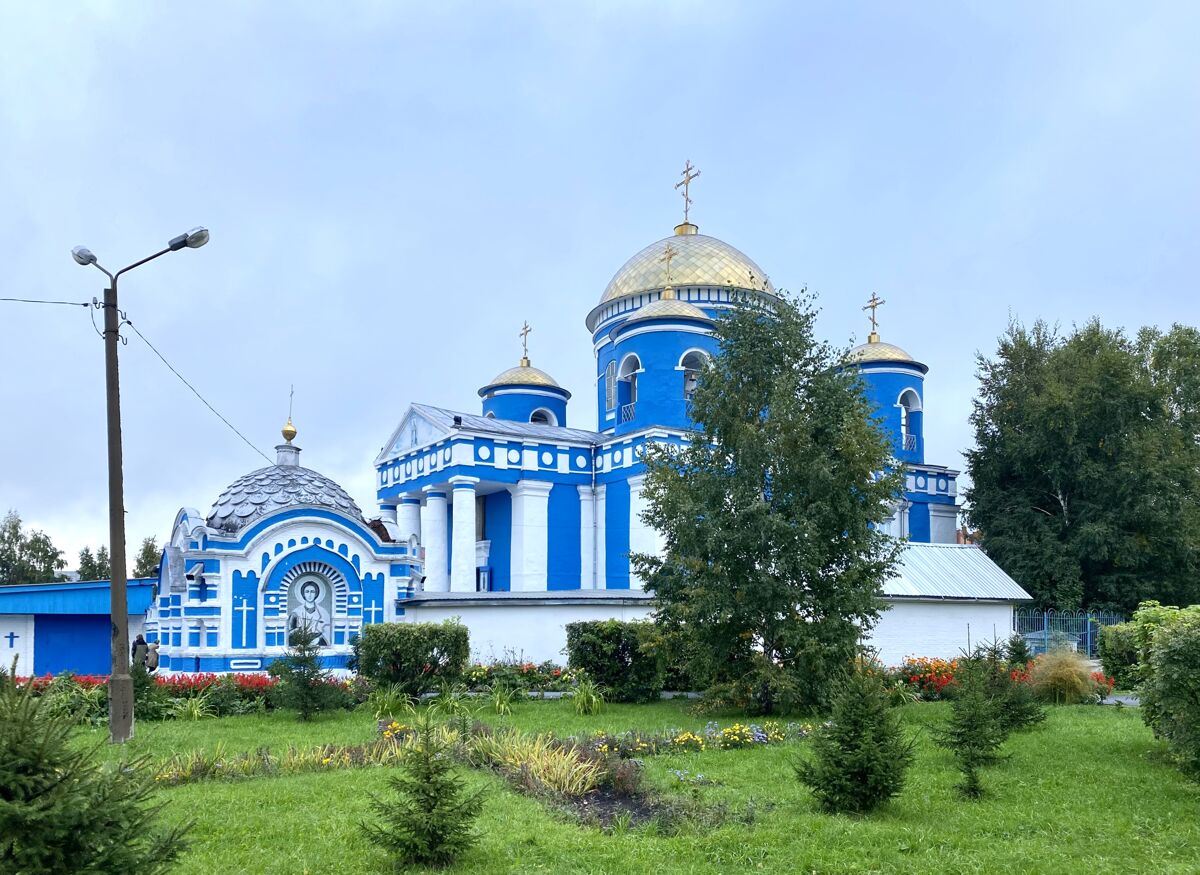 Собор Казанской иконы Божией Матери, Ачинск (Ачинский район и г. Ачинск, Красноярский край). фасады, Вид с юго-запада