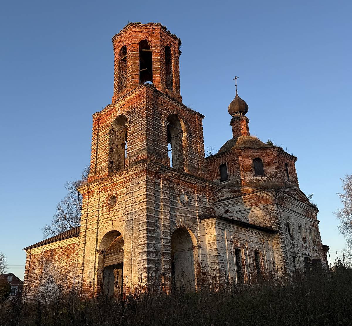 Вид с юго-запада, фасады. Церковь Иоанна Богослова, Подлесново (Ростовский район, Ярославская область)