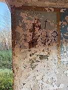 Церковь Иоанна Богослова, Фреска "Св. Иоанн Предтеча"  на юго-западном основании колокольни, Подлесново, Ростовский район, Ярославская область