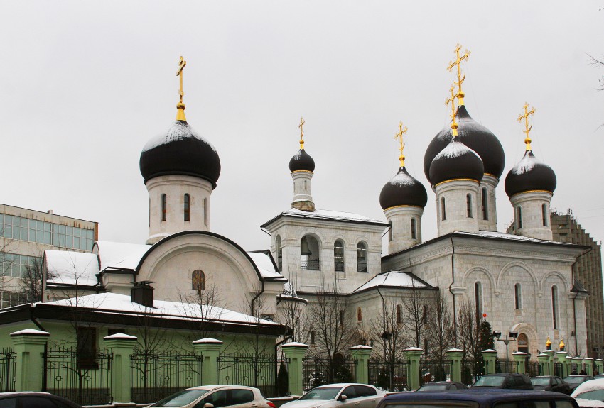 Церковь Введения Пресвятой Богородицы во Храм на Рязанском проспекте, Рязанский (Юго-Восточный административный округ (ЮВАО), г. Москва). общий вид в ландшафте