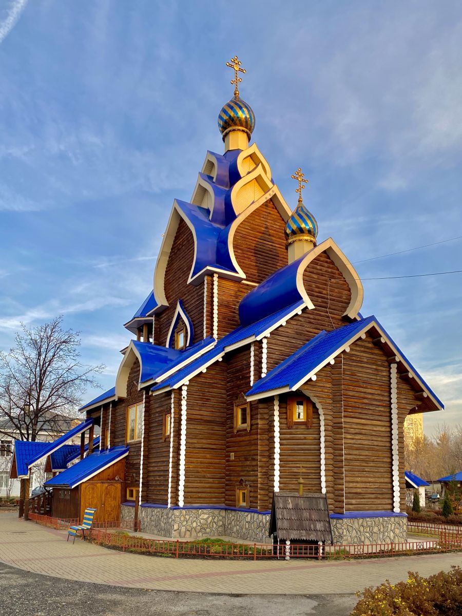 Церковь Касперовской иконы Божией Матери, Кольцово (Екатеринбург (МО город Екатеринбург), Свердловская область). фасады, Вид с ЮВ