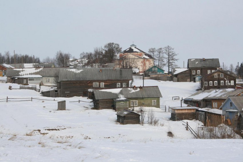 Церковь Благовещения Пресвятой Богородицы, Сизябск (Ижемский район, Республика Коми). общий вид в ландшафте