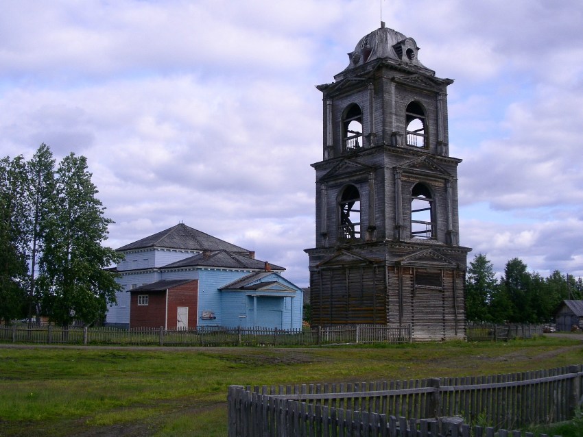 Церковь Собора Пресвятой Богородицы, Мошъюга (Ижемский район, Республика Коми). общий вид в ландшафте, вид с северо-запада