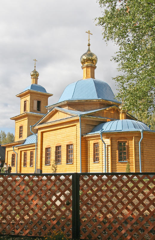 Горево. Церковь Казанской иконы Божией Матери. общий вид в ландшафте