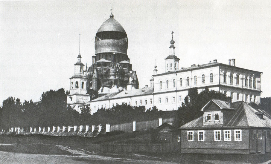Иоанно-Предтеченский монастырь, Великий Устюг (Великоустюгский район, Вологодская область). архивная фотография, Общий вид Иоанно-Предтеченского монастыря в 1925 г.