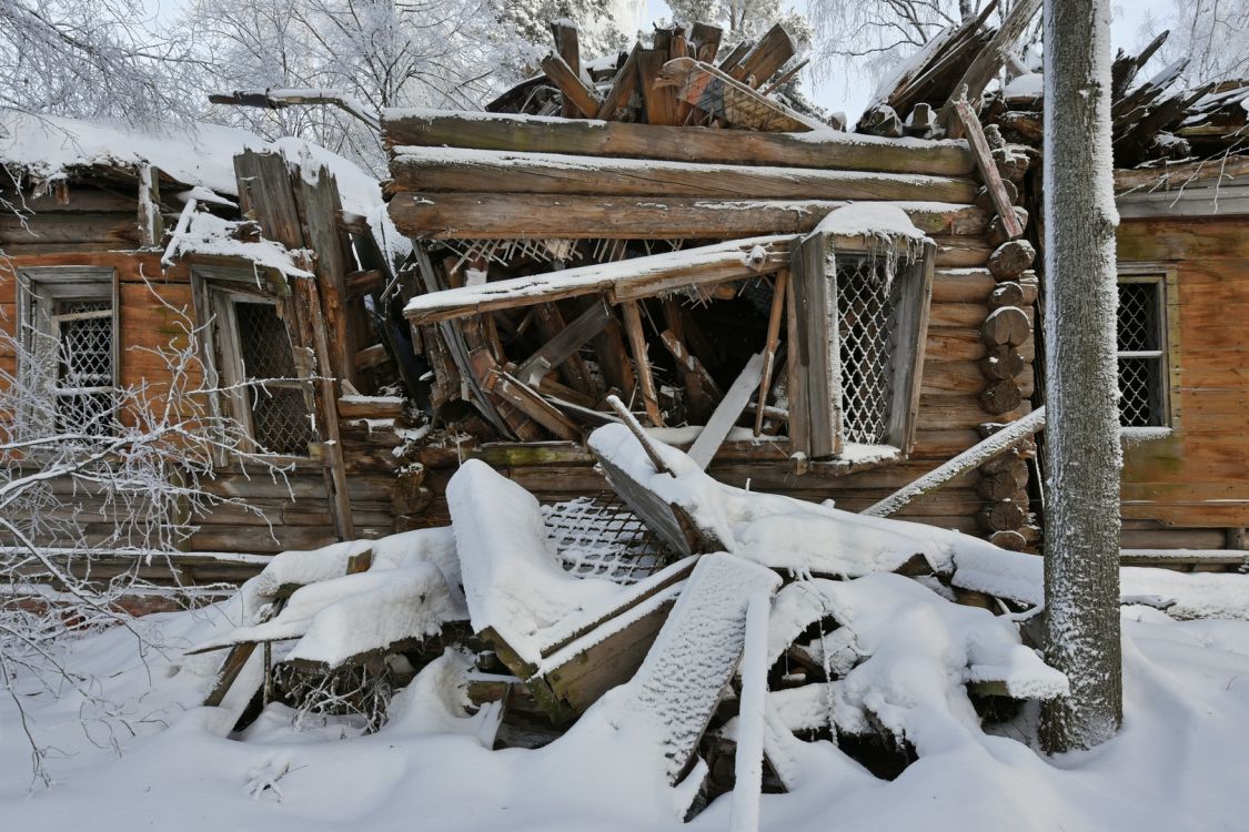 Богомолово. Церковь Николая Чудотворца. фасады, Разрушения южного фасада