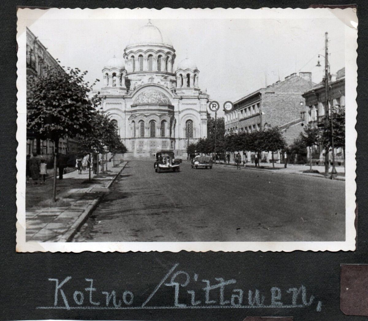 Собор Петра и Павла, Каунас (Каунасский уезд, Литва). архивная фотография, Вид на абсиду. Фото 1941 г. с аукциона e-bay.de
