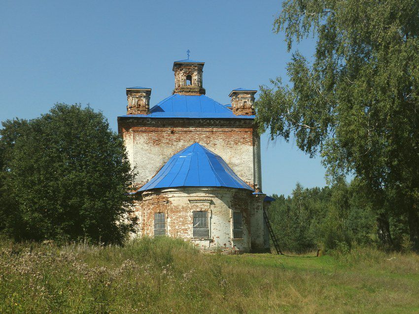 Церковь Илии Пророка, Высоково (Сокольский ГО, Нижегородская область). общий вид в ландшафте
