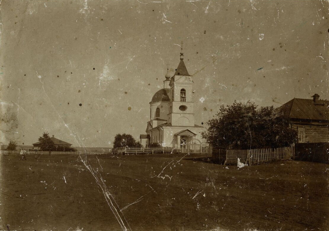 Церковь Покрова Пресвятой Богородицы, Большое Афанасово (Нижнекамский район, Республика Татарстан). архивная фотография, Фото 1915 года с интернет-аукциона