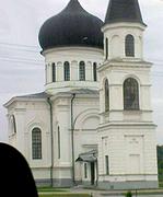 Церковь Успения Пресвятой Богородицы, Вид из окна рейсового автобуса, Вевис (Vievis), Вильнюсский уезд, Литва
