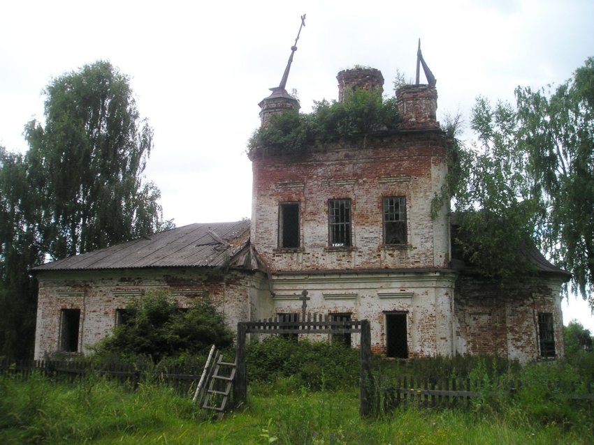 Церковь Илии Пророка, Высоково (Сокольский ГО, Нижегородская область). общий вид в ландшафте