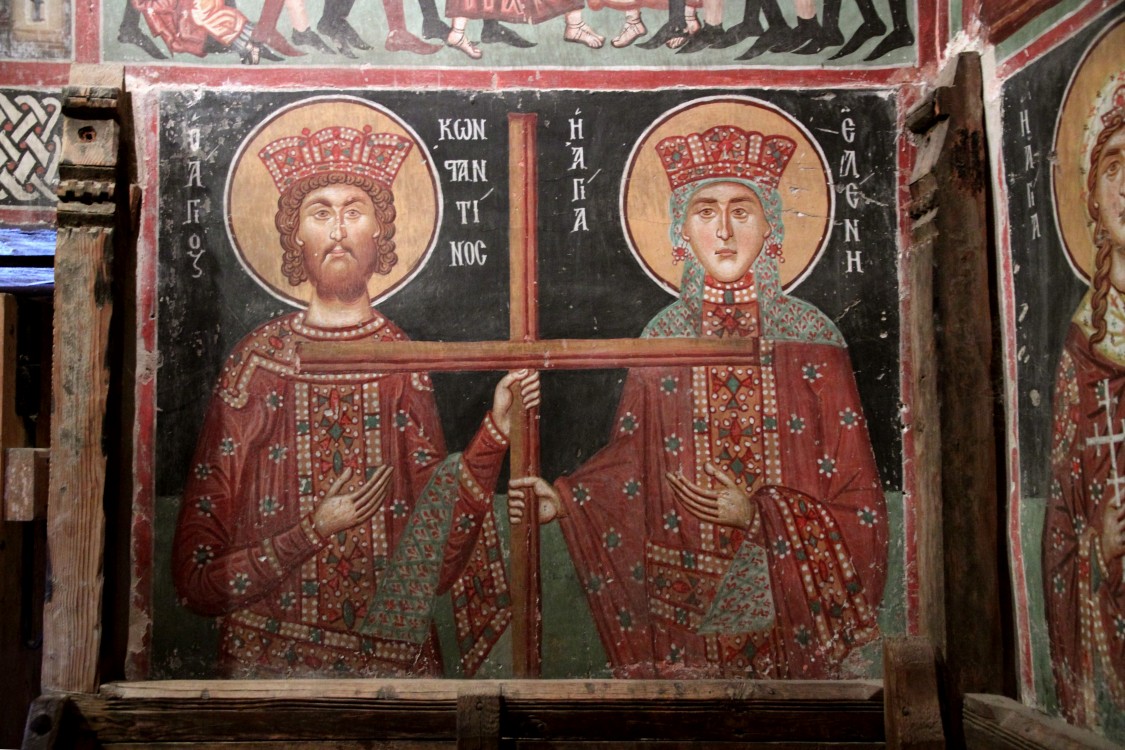 Церковь Михаила Архангела, Педулас (Никосия, Кипр). интерьер и убранство, Константин и Елена