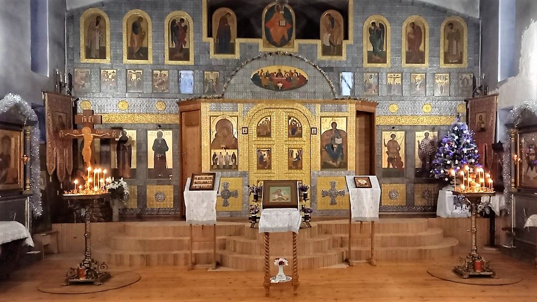 Церковь Георгия Победоносца, Снежногорск (Александровск, ЗАТО, Мурманская область). интерьер и убранство, Внутреннее убранство церкви св. вмч. Георгия Победоносца.