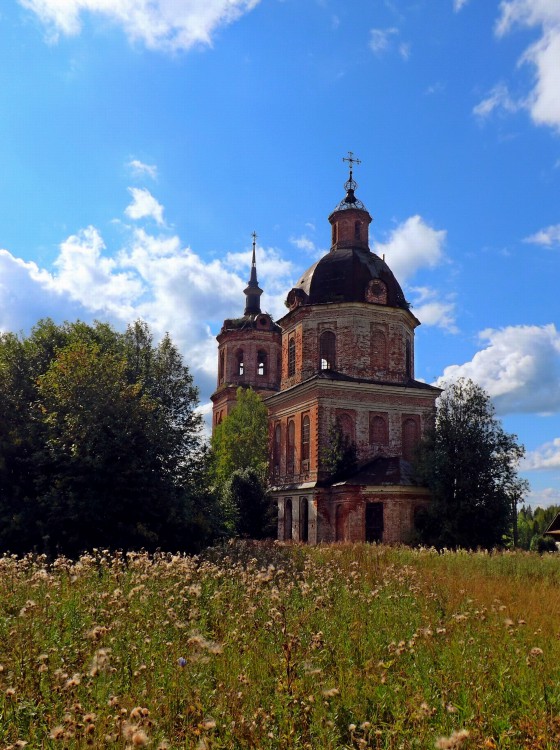 Церковь Илии Пророка, Верховойское (Богородский район, Кировская область). общий вид в ландшафте