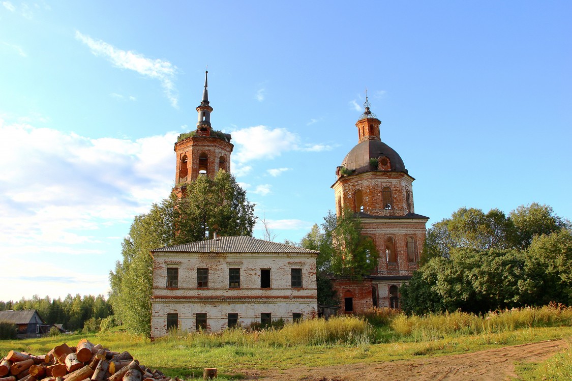 Церковь Илии Пророка, Верховойское (Богородский район, Кировская область). общий вид в ландшафте