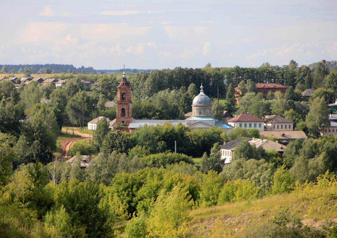 Церковь Покрова Пресвятой Богородицы, Буйское (Уржумский район, Кировская область). общий вид в ландшафте