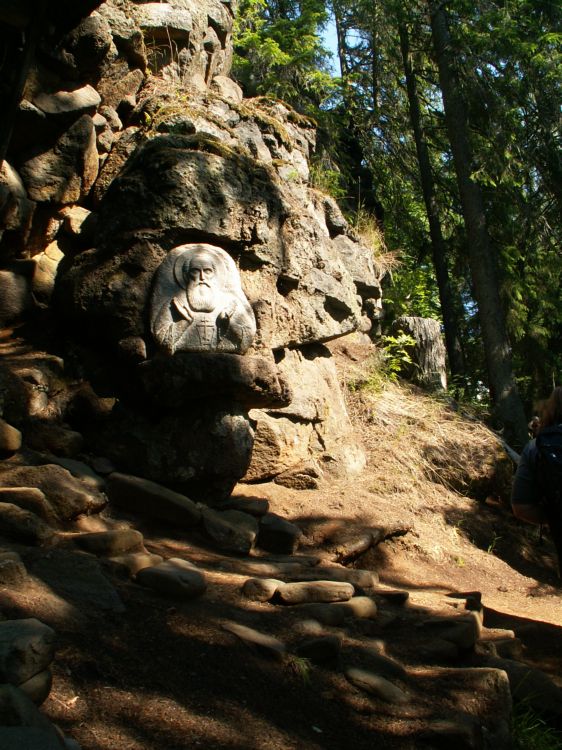 Спасо-Преображенский Валаамский монастырь. Скит Александра Свирского, Валаамские острова (Сортавальский район, Республика Карелия). общий вид в ландшафте, пещера Александра Свирского 