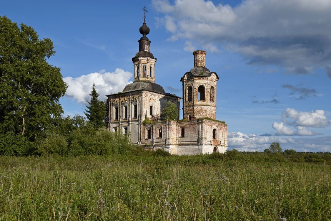 Ярокурье. Церковь Спаса Преображения. фасады, Вид с северо-запада