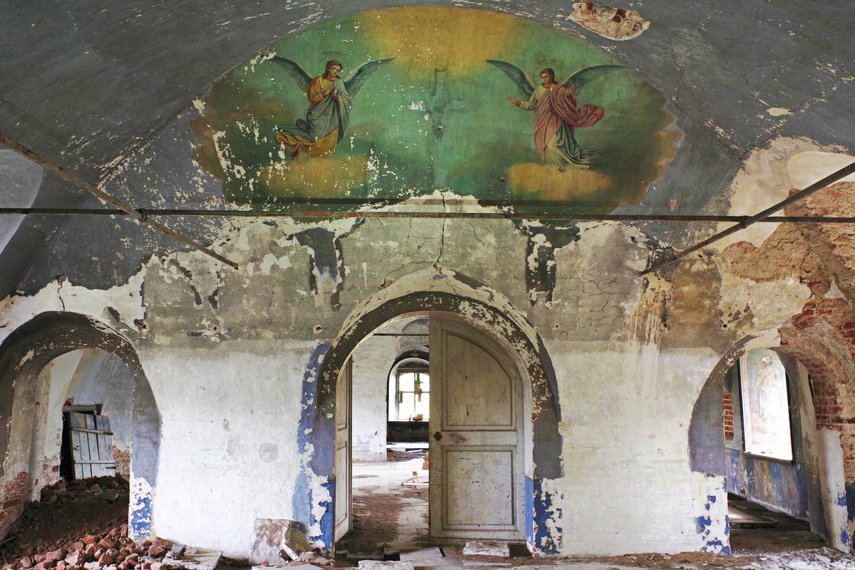 Церковь Василия Великого, Обрадово (Великоустюгский район, Вологодская область). интерьер и убранство, 1-й этаж, трапезная