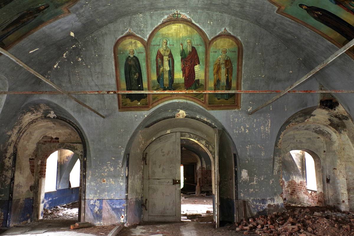 Церковь Василия Великого, Обрадово (Великоустюгский район, Вологодская область). интерьер и убранство, 1-й этаж, основное помещение