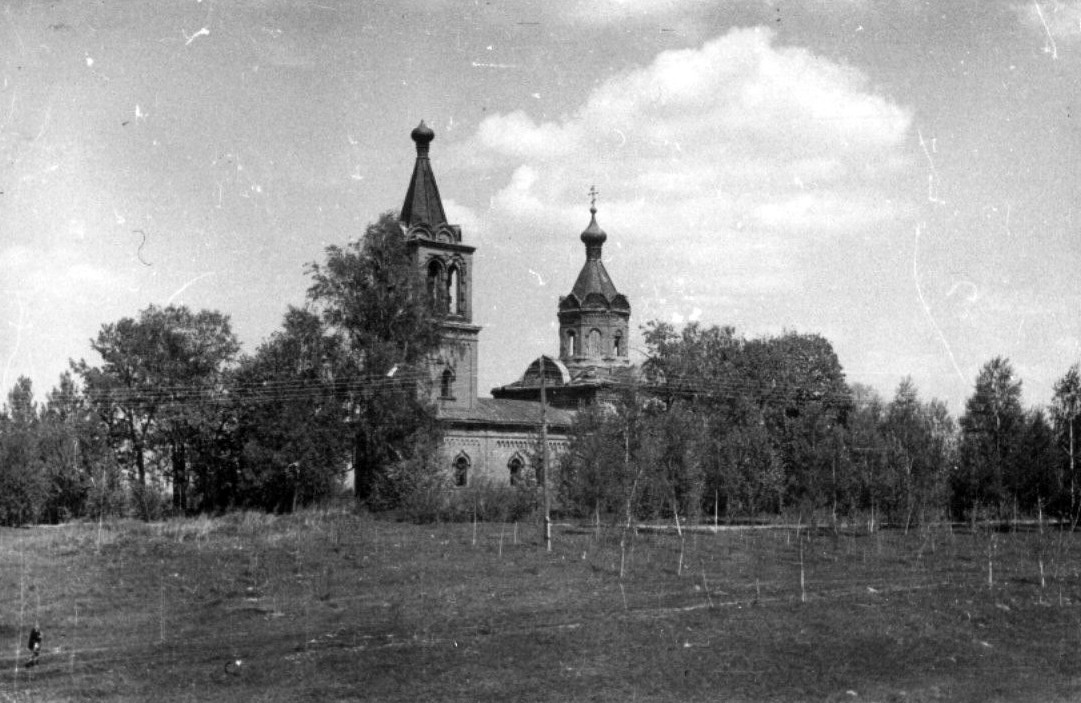 Церковь Николая Чудотворца, Синяя Никола (Красногородский район, Псковская область). архивная фотография, Фото 1970-х гг. из архива А.Н. Калачёвой.