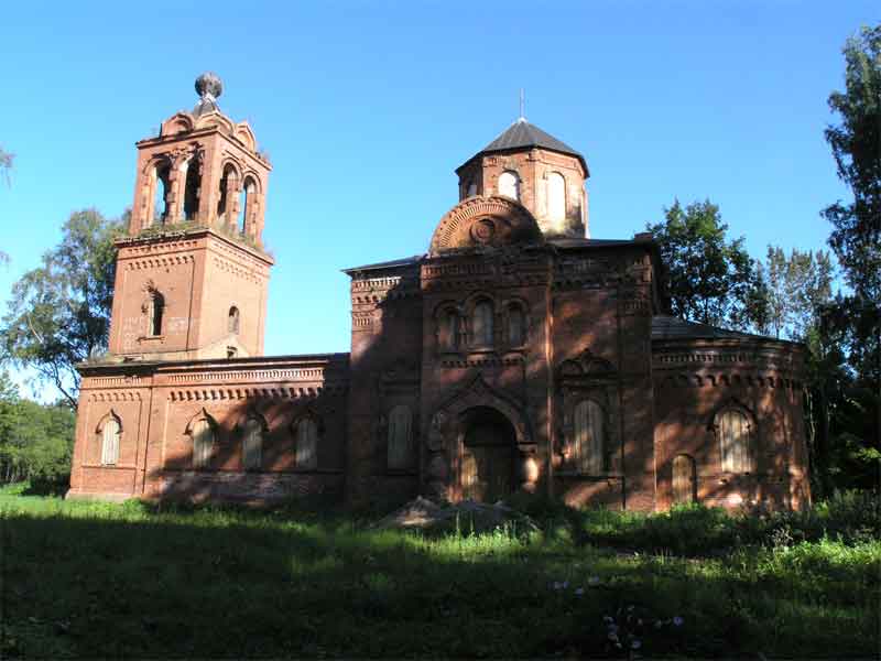Синяя Никола. Церковь Николая Чудотворца. общий вид в ландшафте, Церковь в 