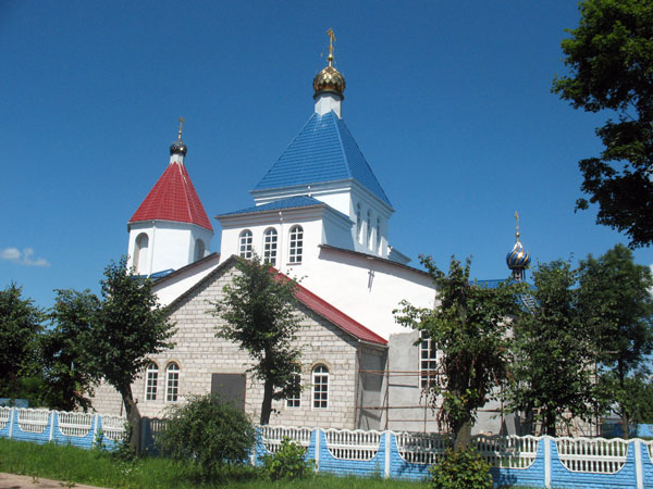 Церковь Рождества Пресвятой Богородицы, Городея (Несвижский район, Беларусь, Минская область). общий вид в ландшафте