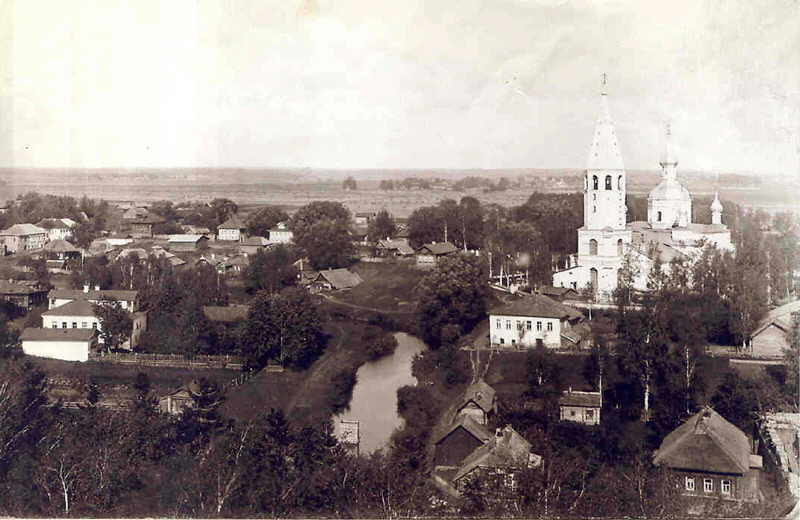 Вятское. Церковь Успения Пресвятой Богородицы. архивная фотография, С сайта http://вятское-село.рф/news/starye-fotografii-vyatskogo-otskanirovanye-v-horoshem-kachestve/