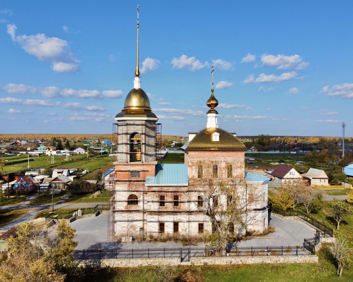 Церковь Рождества Пресвятой Богородицы, Кузнецкое (Аргаяшский район, Челябинская область). фасады, Вид с юга