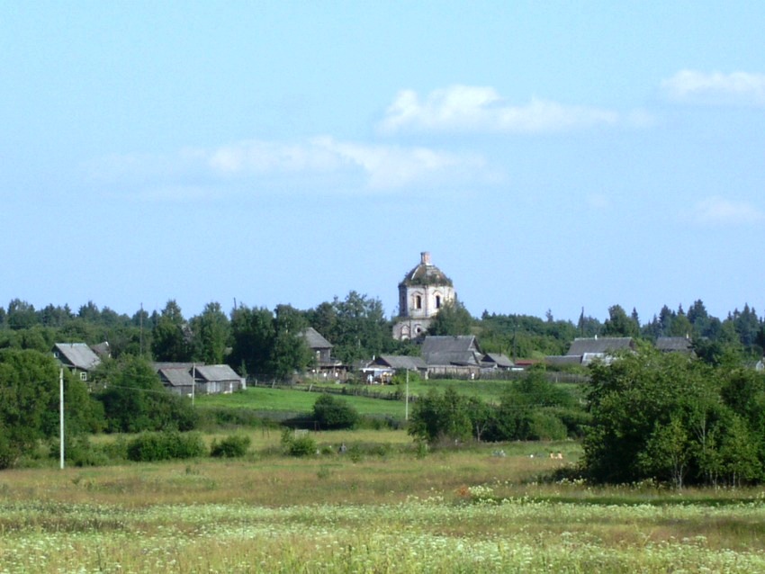 Церковь Воскресения Христова, Понизовье (Торопецкий район, Тверская область). общий вид в ландшафте, вид с северо-запада