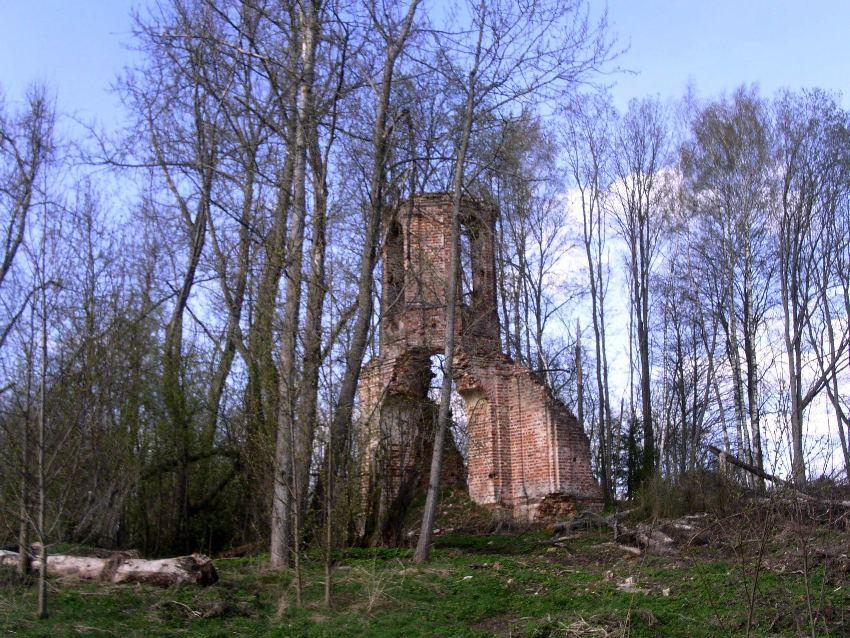 Жельно, погост. Церковь Успения Пресвятой Богородицы. фасады, колокольня, вид с юго-запада