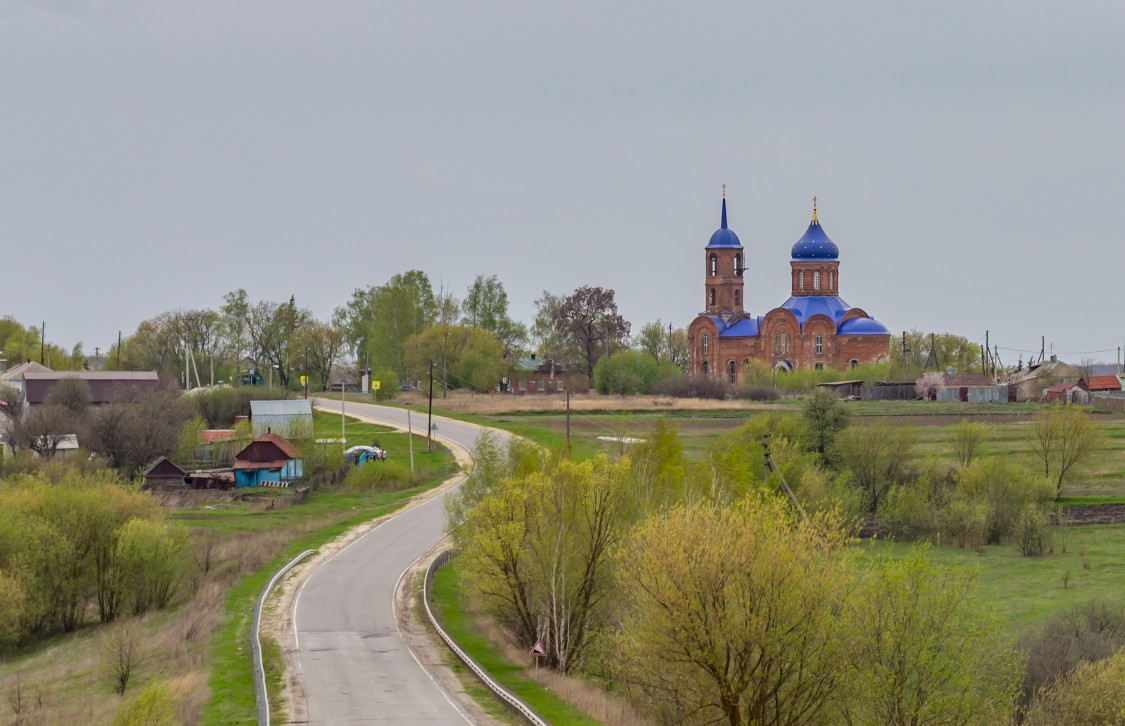 Воронежская Лозовка. Церковь Михаила Архангела. фасады, Вид  с юга