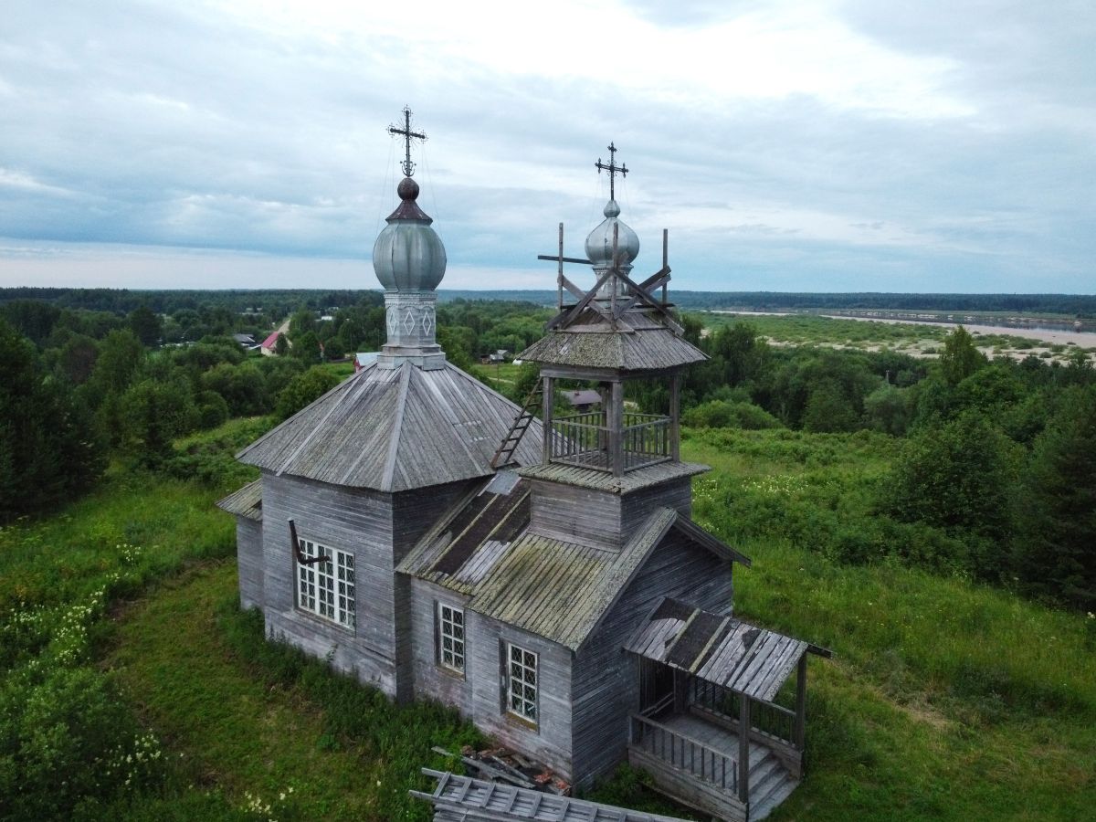 Церковь Димитрия Солунского, Корбала (Шенкурский район, Архангельская область). фасады