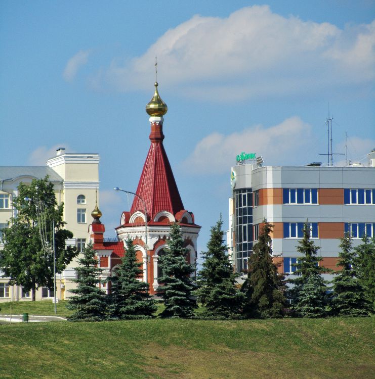 Саранск. Часовня Александра Невского. фасады, вид с правого берега Саранки