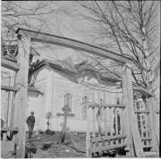 Церковь Рождества Пресвятой Богородицы в Лумбушах, Фото 1942 г. Финский архив фотографий военного времени, http://sa-kuva.fi<br>, Брюхово, Медвежьегорский район, Республика Карелия
