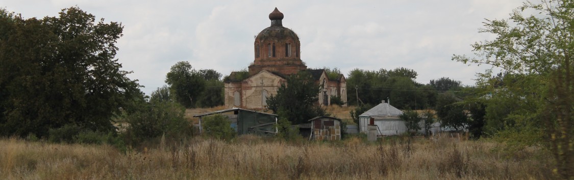 Ширяево. Церковь Всех Святых. общий вид в ландшафте