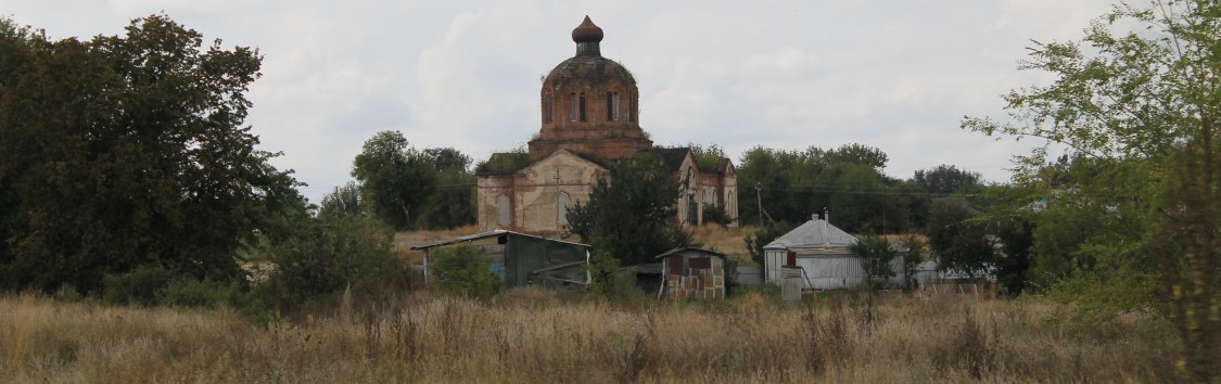 Церковь Всех Святых, Ширяево (Калачеевский район, Воронежская область). общий вид в ландшафте