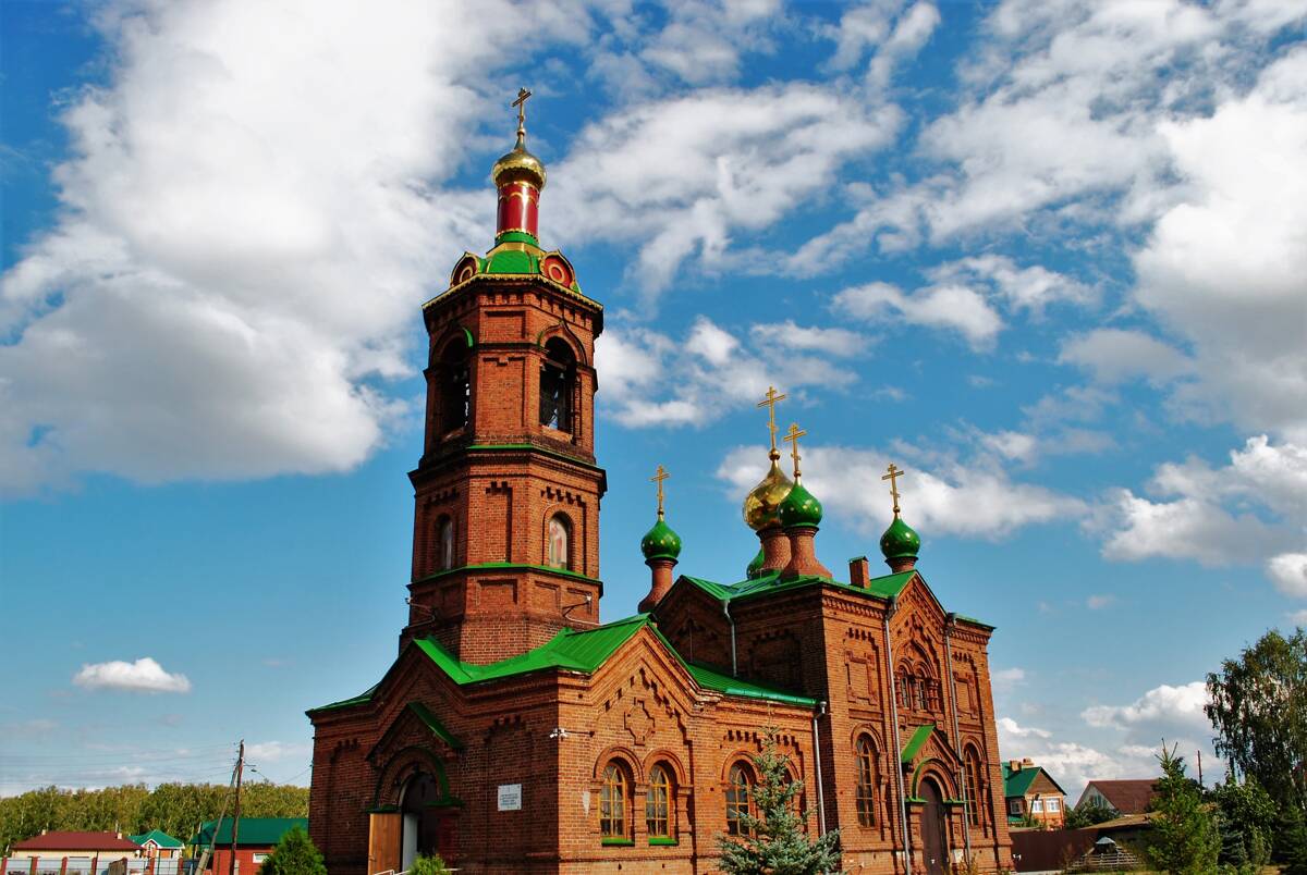 Церковь Александра Невского, Харино (Красноармейский район, Челябинская область). общий вид в ландшафте