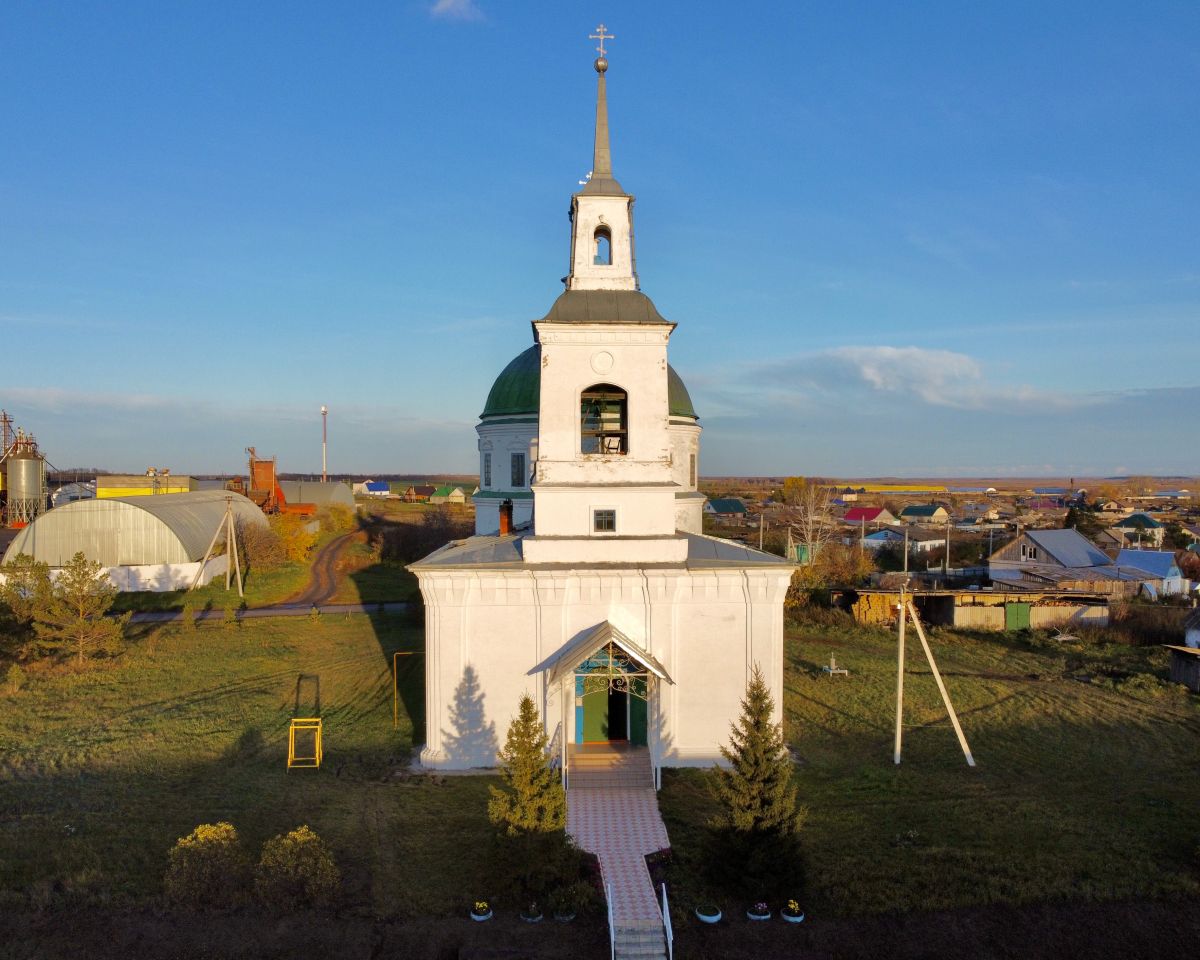 Церковь Казанской иконы Божией Матери, Боровое (Ишимский район и г. Ишим, Тюменская область). фасады, Вид с запада