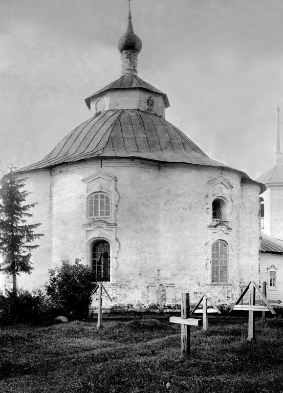 Гальяново (погост Псовец). Церковь Богоявления Господня. архивная фотография, Фото Н.Д. Бартрама, 1912