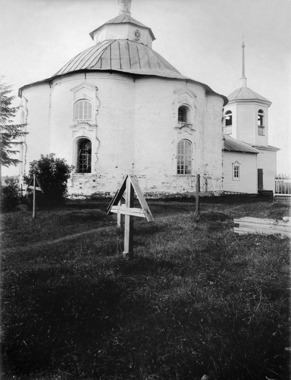 Гальяново (погост Псовец). Церковь Богоявления Господня. архивная фотография, Фото Н.Д. Бартрама, 1912