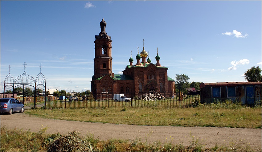 Церковь Александра Невского, Харино (Красноармейский район, Челябинская область). фасады, Вид с Юго-Запада