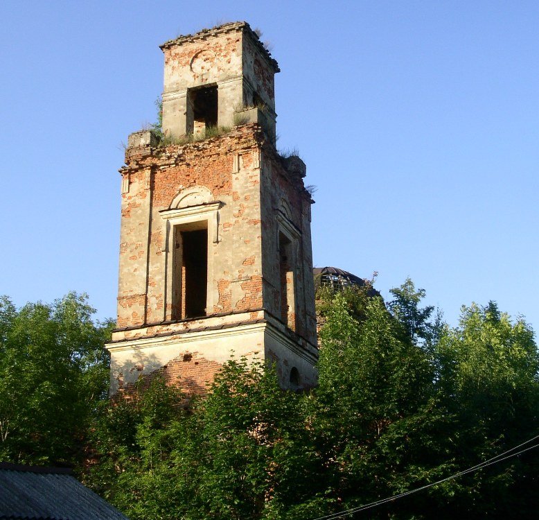 Хворостьево. Церковь Троицы Живоначальной. фасады, вид с юго-запада