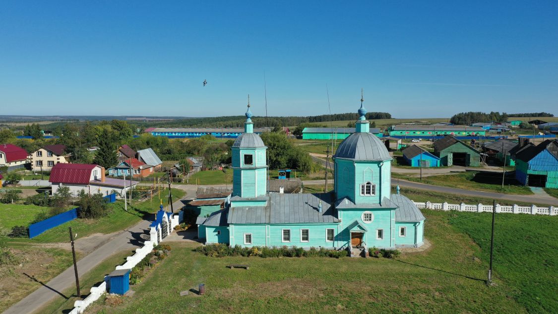 Румянцево. Церковь Казанской иконы Божией Матери. общий вид в ландшафте