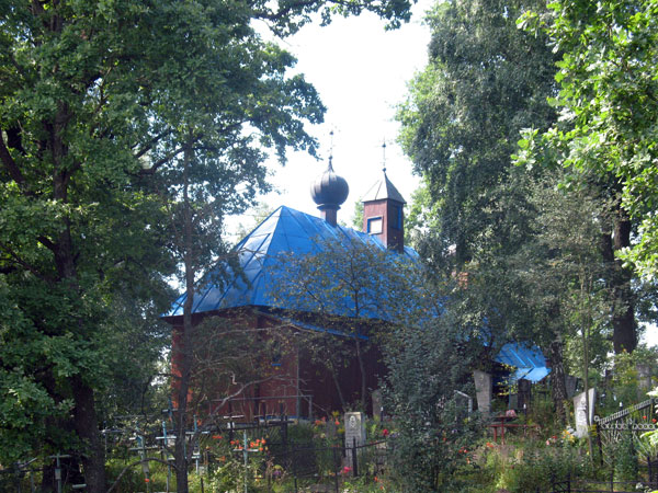Церковь Иоанна Богослова, Домашаны (Смолевичский район, Беларусь, Минская область). общий вид в ландшафте