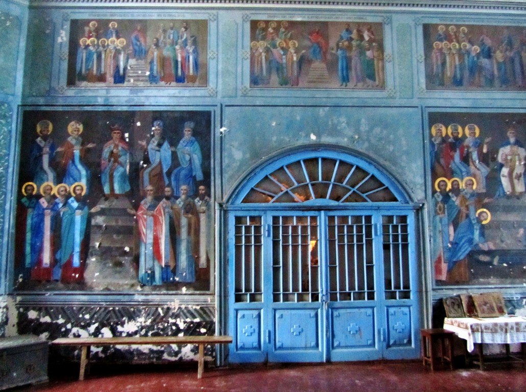 Церковь Троицы Живоначальной, Горелец (Парфеньевский район, Костромская область). интерьер и убранство, роспись западной стены основного объёма