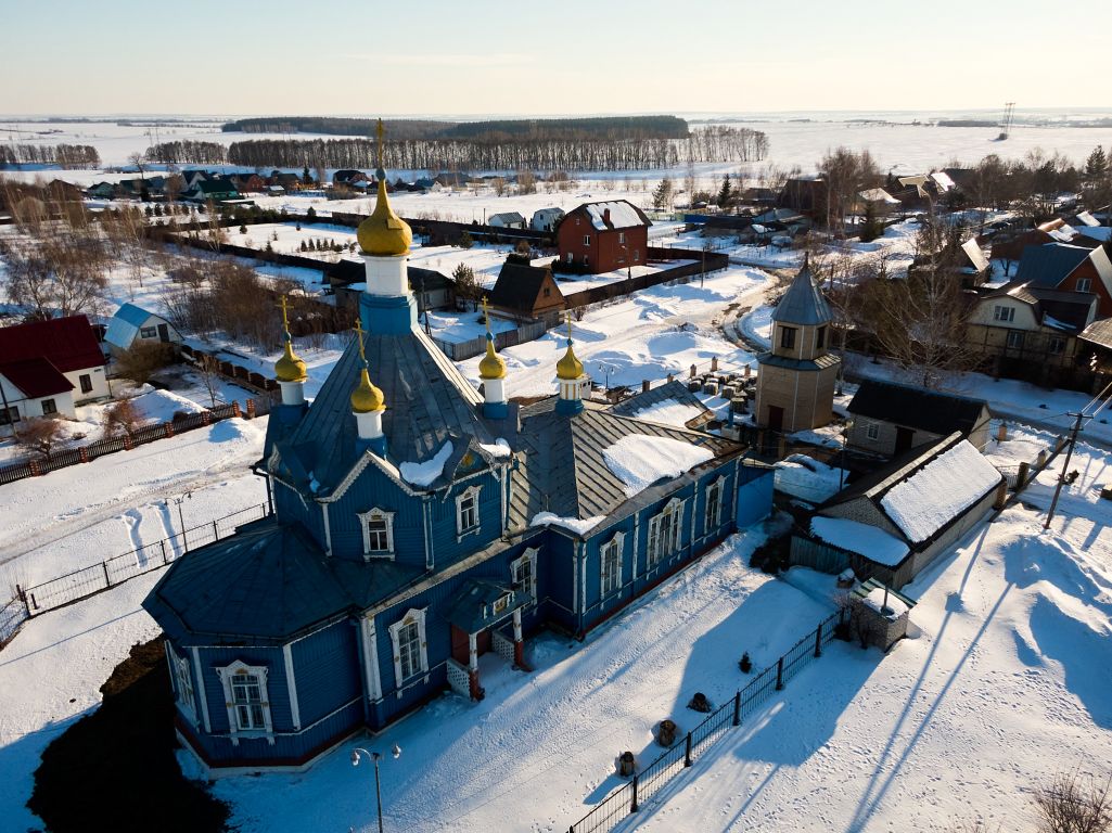 Церковь Успения Пресвятой Богородицы, Фирюлевка (Михайловский район, Рязанская область). общий вид в ландшафте