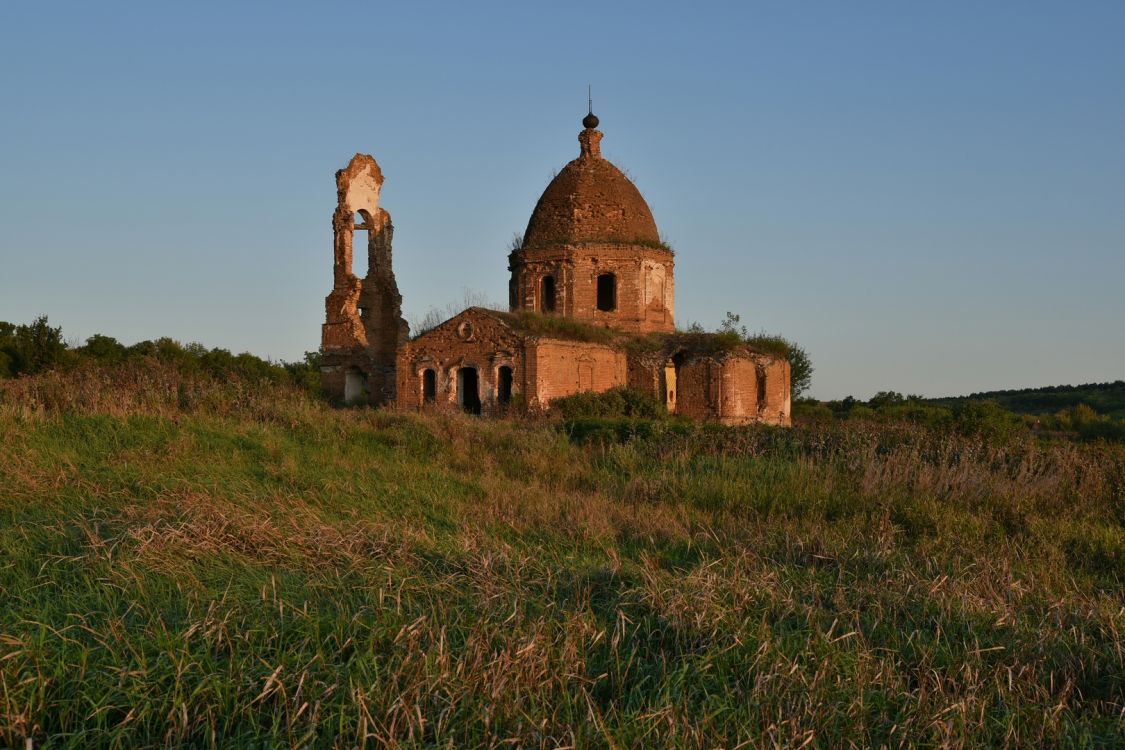 Абросимово. Церковь Николая Чудотворца. общий вид в ландшафте, Общий вид с юго-востока